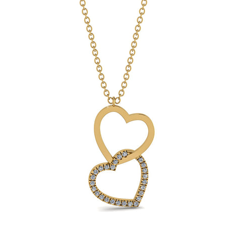 Interlocked Hearts Diamond Necklace - Wendy No. 1