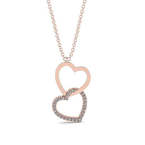 Interlocked Hearts Diamond Necklace - Wendy No. 2