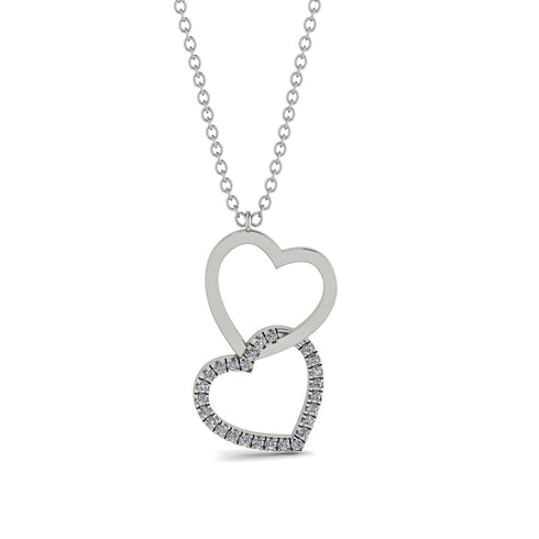 Interlocked Hearts Diamond Necklace - Wendy No. 3