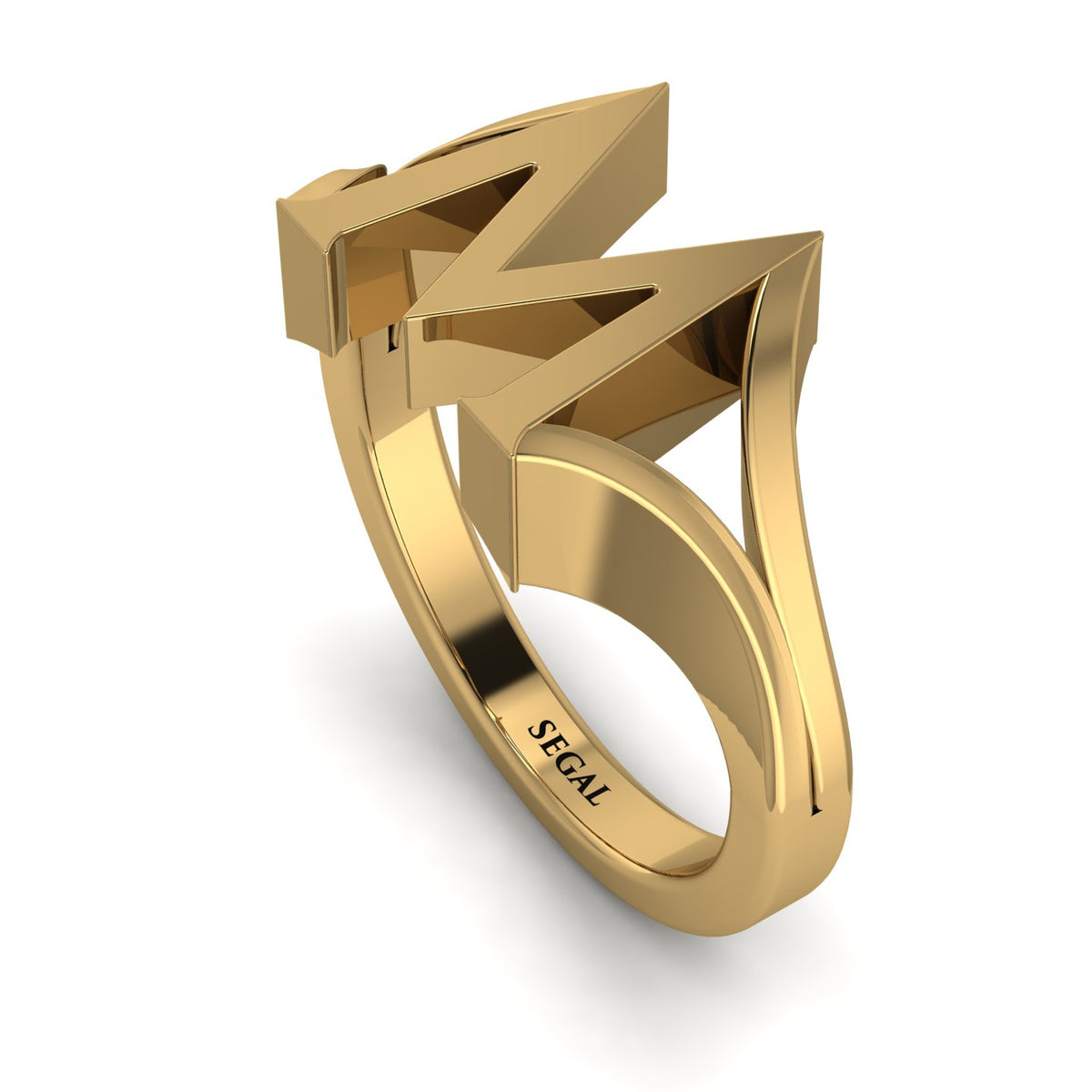 Z Letter - Initial Gold Diamond Ring – Segal Jewelry