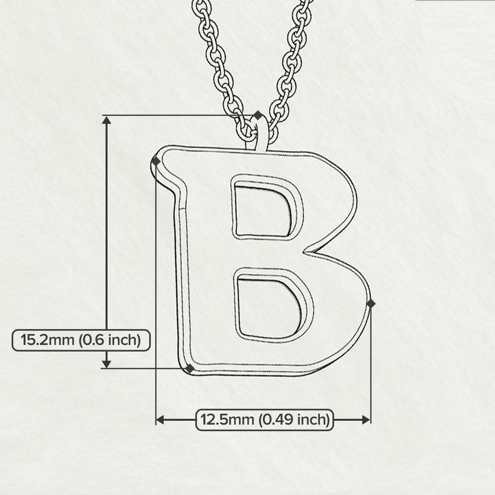 B - Letter Name Necklace Initial Necklace – Segal Jewelry