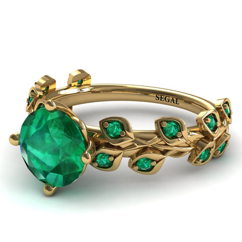 Leaves All Around Emerald Ring - Sydney 2ct No. 19