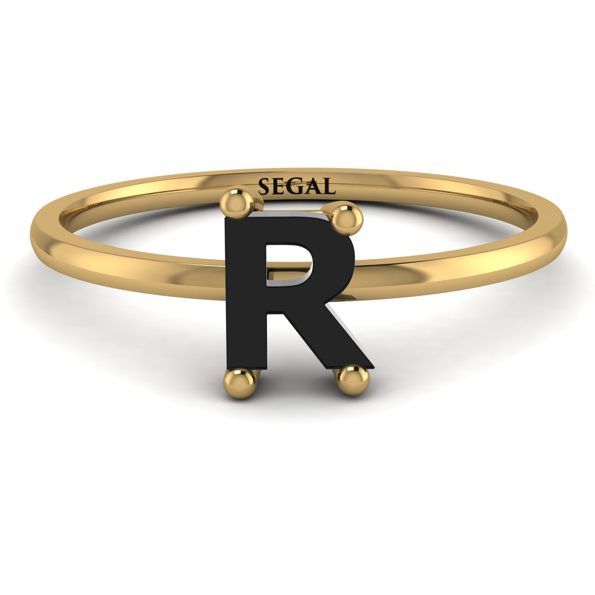 Z Letter - Initial Gold Diamond Ring – Segal Jewelry