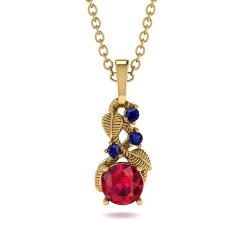 Erin's The Leaves  Festival Ruby Pendant- Allison no. 60