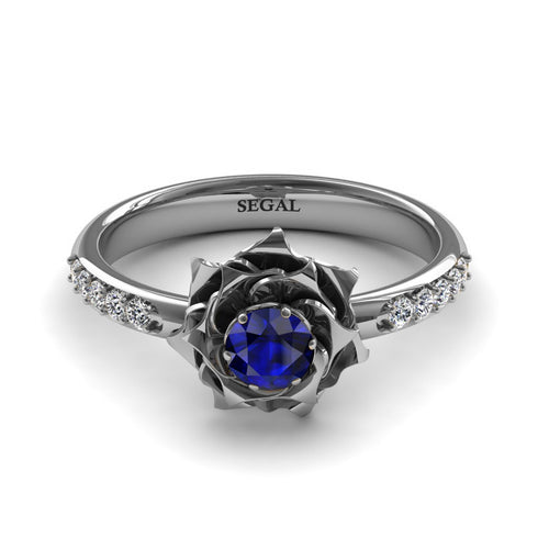 SALE - A lady's Rose Blue Sapphire Ring- Elena