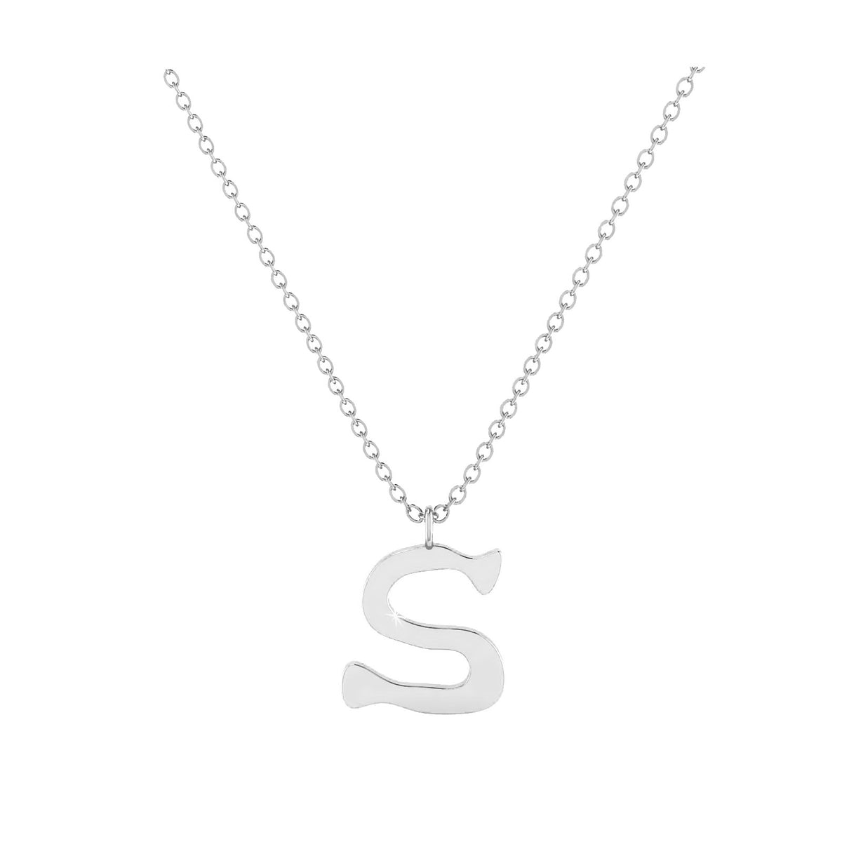 S - Letter Name Necklace Initial Necklace – Segal Jewelry