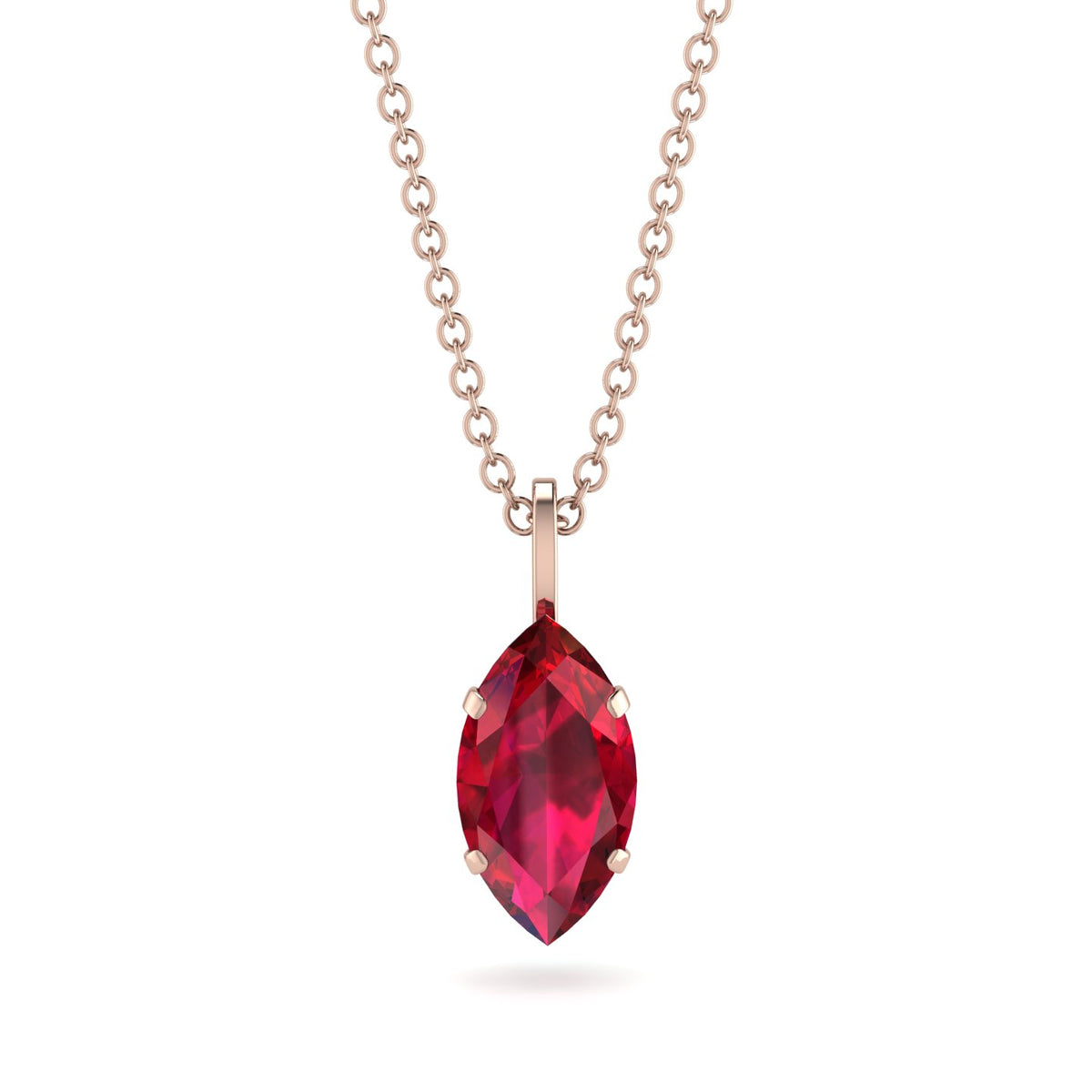Adorable Antique Ruby Teardrop Necklace - South India Jewels