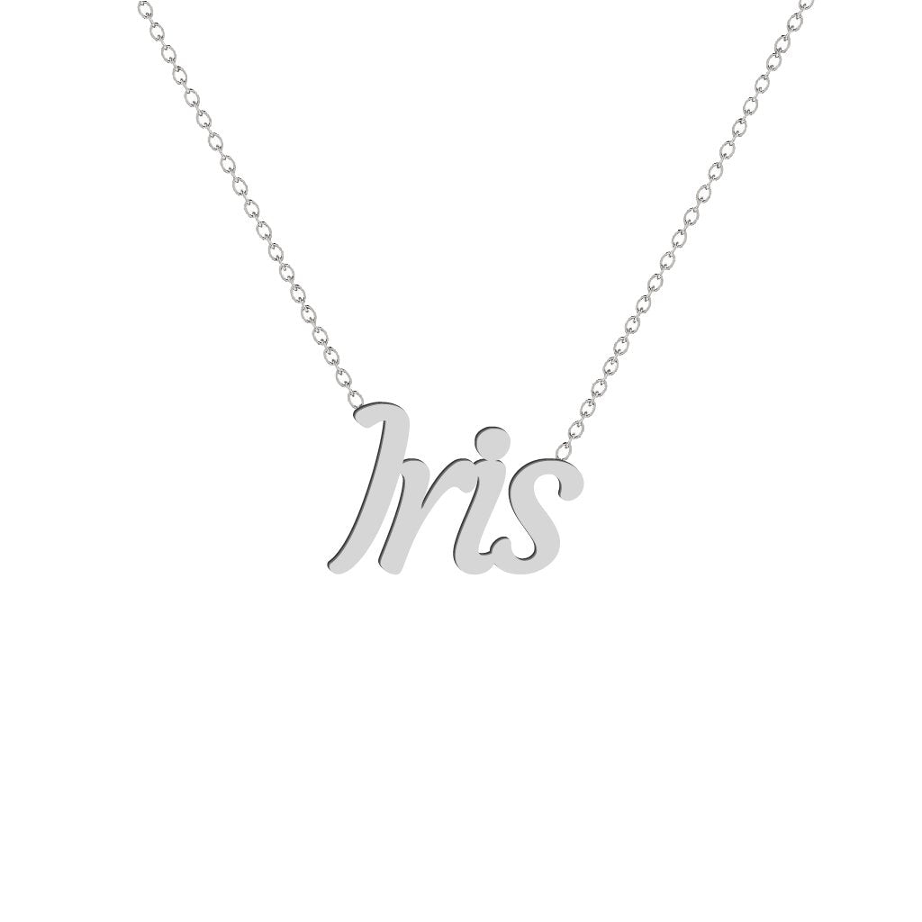 Gold Name Necklace - Iris – Segal Jewelry