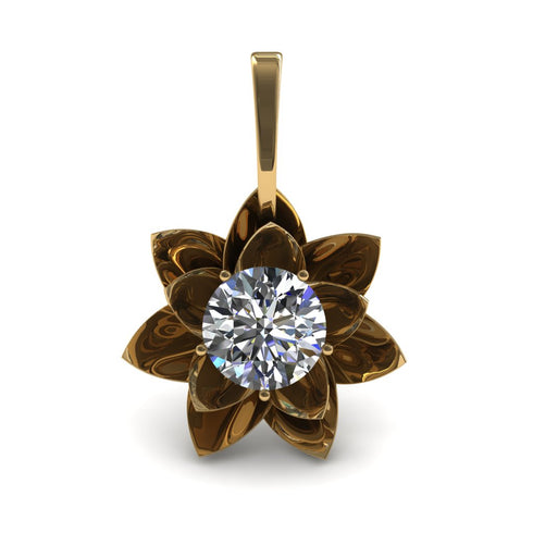 Lotus Flower Diamond Pendant - Lotus no. 1