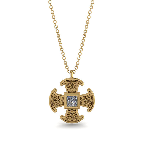 Celtic Cross Diamond Necklace - Thomas No. 1