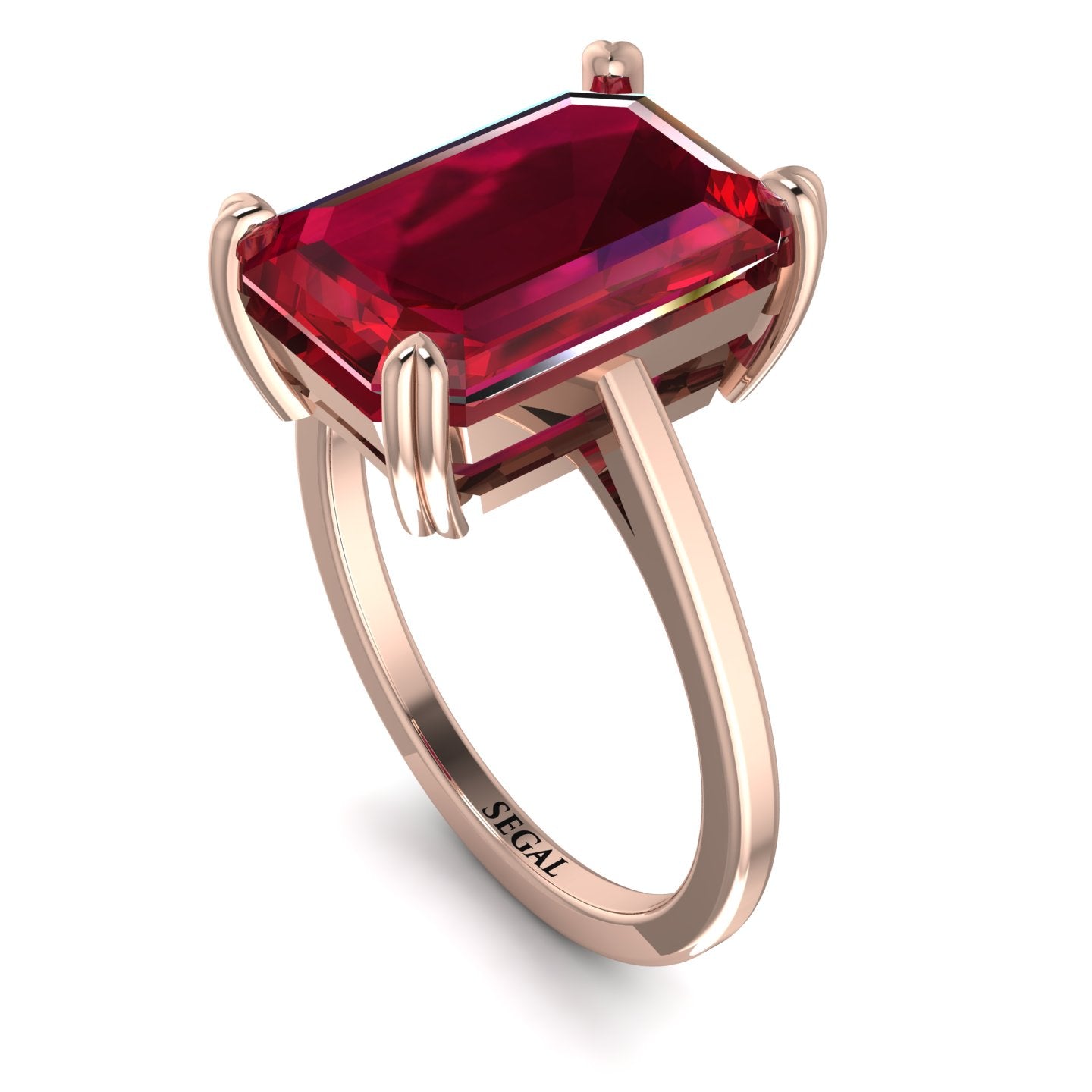 Gold plated 92.5 Sterling Silver Ruby Emerald Ring – Enumu