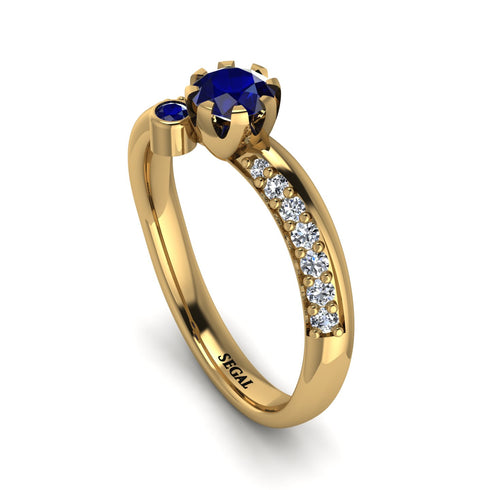 Delicate Sapphire Engagement Ring - Karen No. 13