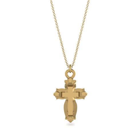 Gold Halo Cross Necklace - Gideon No. 1