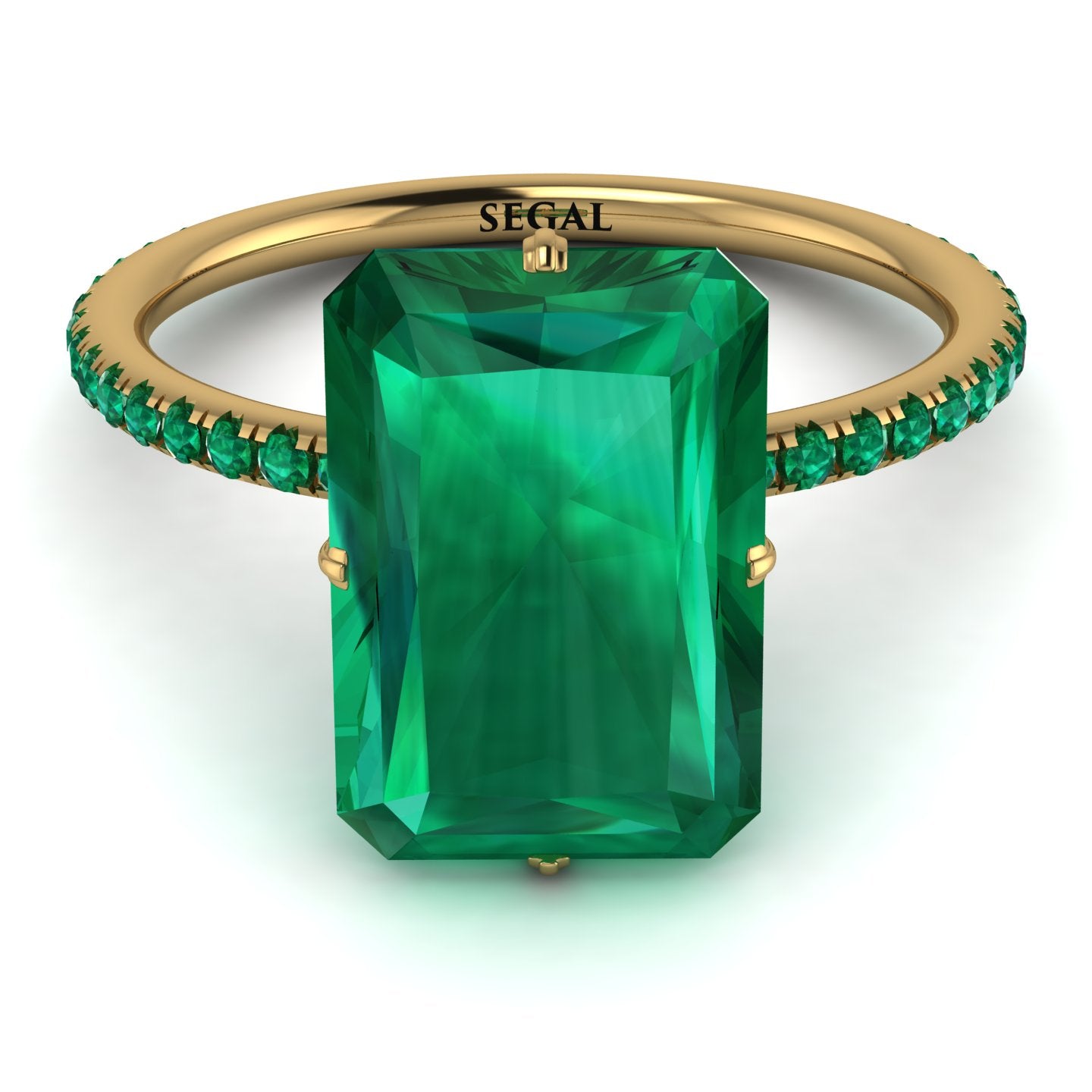 French Maison 1.57 CTW Emerald Diamond 18 Karat Yellow Gold Bypass Ring |  Wilson's Estate Jewelry