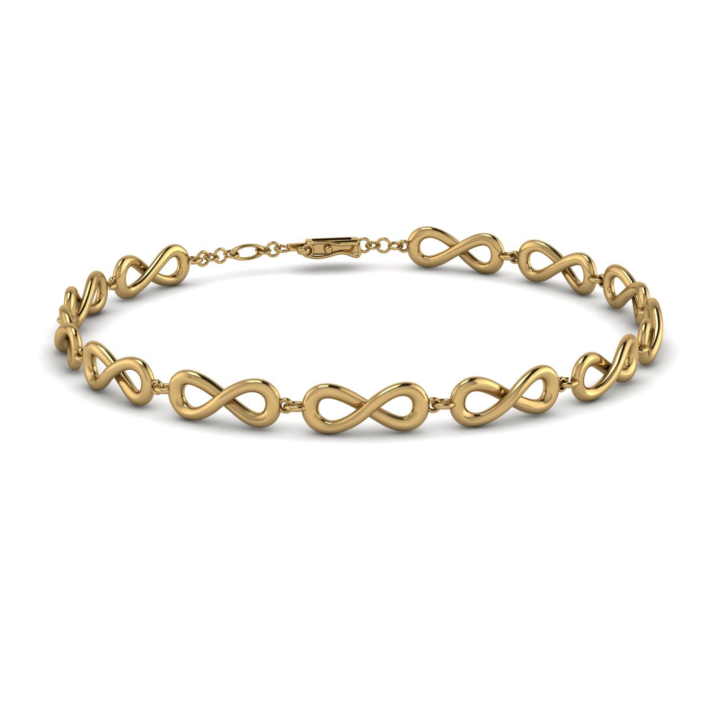 ORSA JEWELS 925 Sterling Silver 14K Gold Infinity Bracelet with Heart for  Women Girls Elegant Fine Bracelet Jewelry SB135 - AliExpress