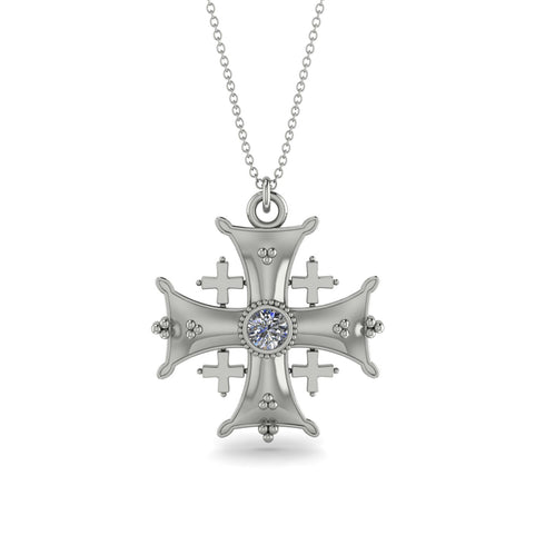 Jerusalem Diamond Cross Necklace - Elijah No. 3