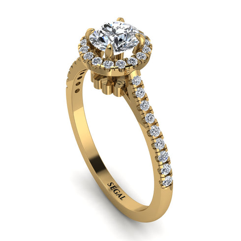 Milgrain Halo Diamond Ring - Betty No. 1