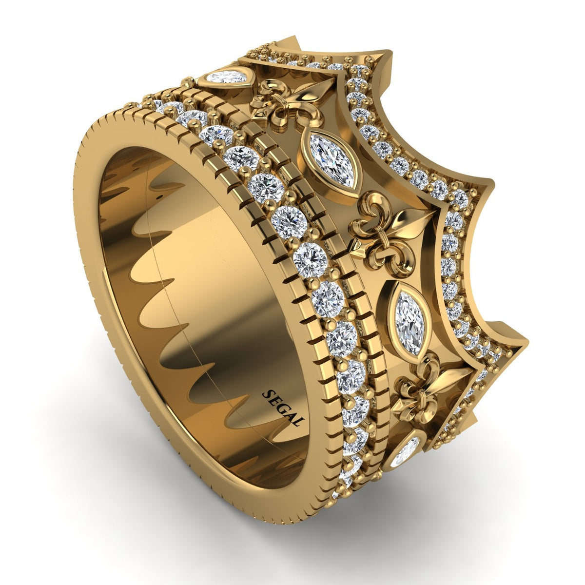Golden Royal Design Mens Ring