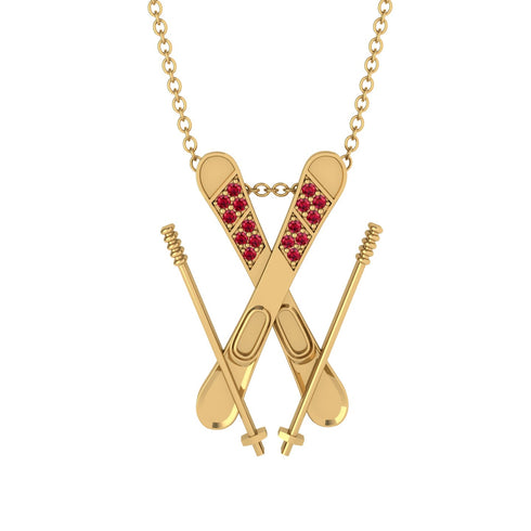 Skis Ruby Necklace - Zachary No. 10